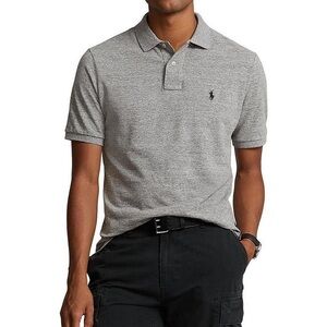 Polo Ralph Lauren polo shirt Custom Slim Fit solid cotton short sleeve gray XL
